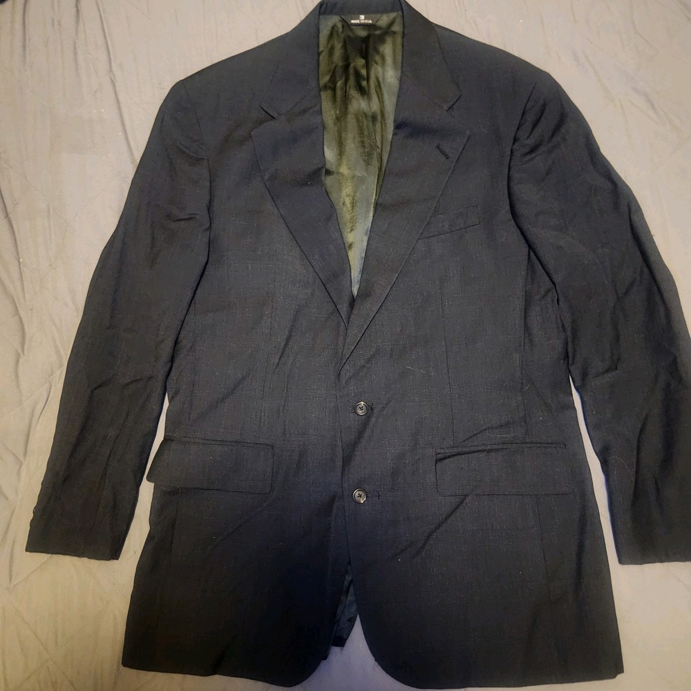 Polo University Club Ralph Lauren Mens Wool Glen Plaid Blazer Sport Coat USA 42